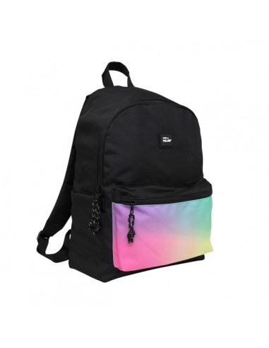Milan Sunset Mochila Escolar Clasica 22L - 2 Cremalleras - 41x30x18cm - Color Negro