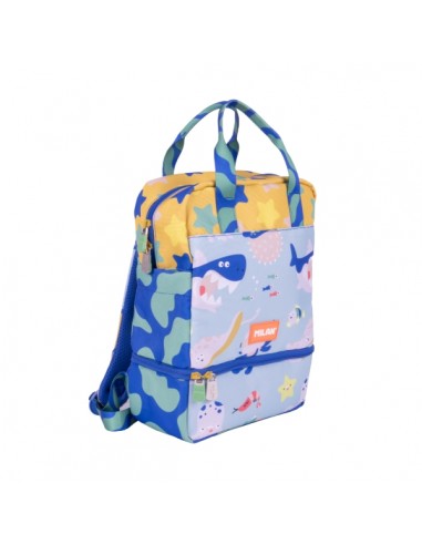 Milan Blue Odyss Mochila Infantil 9.5L - Compartimento Isotermico - 33x25x13cm - Multicolor
