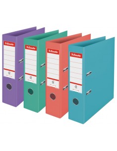 Esselte Colour'Breeze Pack de 10 Archivadores de Palanca A4 - Lomo 75mm - Ollao y Rado - Capacidad para 500 Hojas - Colores