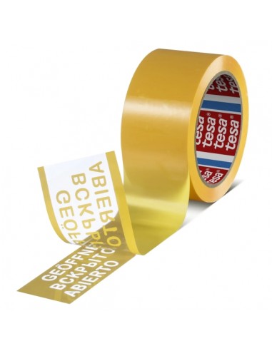 Tesa 64007 Cinta para Precintado a Prueba de Manipulaciones 150mm x 1.010 Metros - Para Aplicacion Automatica - Adhesivo