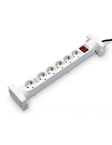 Salicru Regleta SPS SAFE 6S Protectores Electricos Activos de Ultima Generacion - 6 Tomas Schuko - Color Blanco