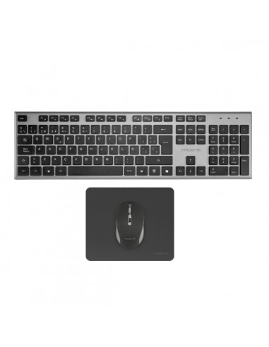 Tacens Zenith Combo Pack Inalabrico de Teclado Completo-Raton y Alfombrilla - Disposicion QWERTY ES - Teclas Silenciosas de