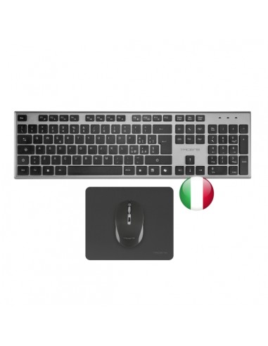 Tacens Zenith Combo Pack Inalabrico de Teclado Completo-Raton y Alfombrilla - Disposicion Italiana QWERTY IT - Teclas