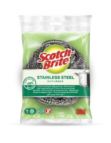 Scotch-Brite Estropajo de Acero Inoxidable - Color Gris Metalizado
