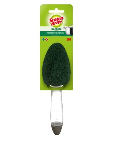 Scotch-Brite Classic Estropajo de Cocina con Mango - Color Verde Oscuro