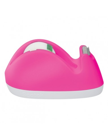 Scotch Dispensador de Cinta Adhesiva - Forma de Conejo - Incluye 1 Rollo de 19mm x 8.89m - Color Rosa