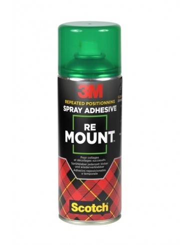 Scotch Remount Adhesivo en Spray 400ml - Union Temporal y Flexible - No Permanente - Color Transparente