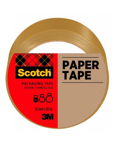 Scotch Cinta de Embalaje de Papel - 50mm x 5m - Color Marron