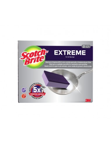 Scotch-Brite Extreme Pack de 2 Estropajos de Cocina - Color Morado