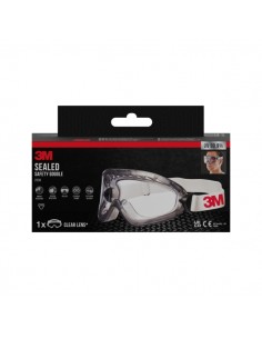 3M Gafas de Seguridad - Uso Compatible con Gafas Graduadas - Lente Incolora - Antivaho - Antirrayaduras - Sellado Facial -
