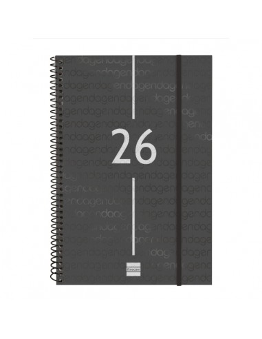 Finocam Year Agenda de Espiral - Anual 2026 - Tapa Ligera - Formato E11 - 172x14x242mm - Semana Vista en Vertical - Color