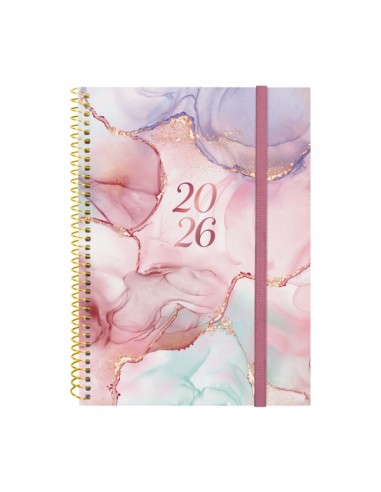 Finocam Design Collection Agenda de Espiral en Catalan - Anual 2026 - Tapa Ligera - Formato E10 - 162x14x212mm - Semana Vista
