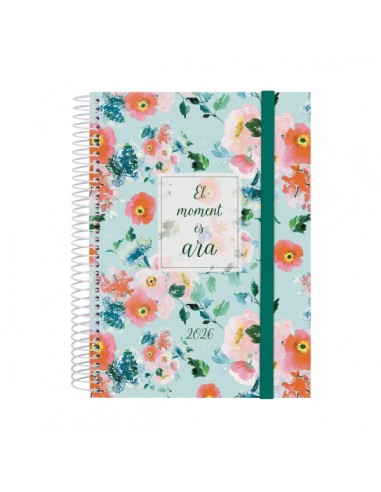 Finocam Design Collection Agenda de Espiral en Catalan - Anual 2026 - Tapa Ligera - Formato E10 - 172x29x212mm - 1 Dia por