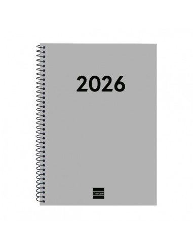 Finocam Espiral Recambio Anual 2026 para Agendas Duo - Anual 2026 - Formato E10 - 162x14x212mm - Semana Vista Horizontal -
