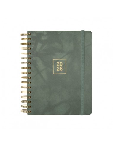 Finocam Optimal Agenda de Espiral Internacional - Anual 2026 - Planificador - Cierre de Goma - Formato 1 4 - 155x215mm -