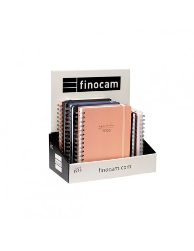 Finocam Alma Pack de 12 Agendas Surtidas en Catalan - Anual 2026 - con Espiral - Color Surtidos