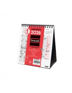 Finocam Calendario de Sobremesa - Anual 2026 - 140x70x155mm - Espacio para Escribir - Color