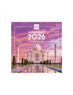 Finocam Calendario de Pared en Catalan - Anual 2026 - Imagenes Variadas - 300x300mm - Espacio para Escribir - Tematica de