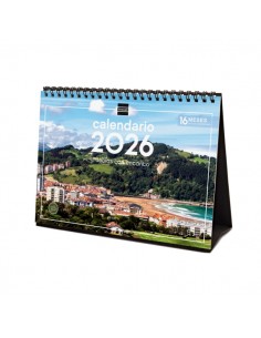 Finocam Calendario de Sobremesa - Anual 2026 - Imagenes Variadas - Espacio para Escribir - Tematica de Ciudades y Pueblos