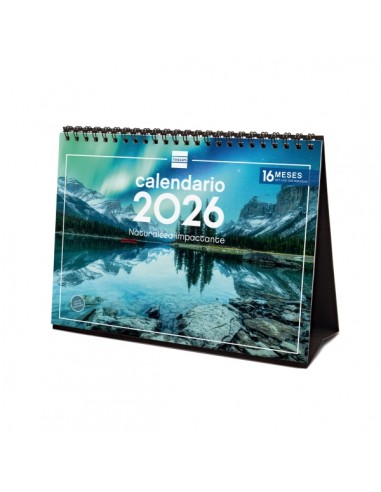 Finocam Calendario de Sobremesa - Anual 2026 - Imagenes Variadas - Espacio para Escribir - Tematica de Naturaleza