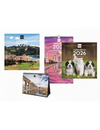 Finocam Pack de 35 Calendarios de Imagenes Surtidos en Catalan - Anual 2026 - Color Surtidos