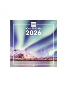 Finocam Calendario de Pared Internacional - Anual 2026 - Imagenes Variadas - 311x5x305mm - Tematica de Naturaleza