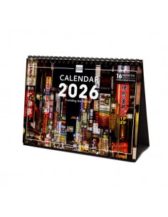 Finocam Calendario de Sobremesa Internacional - Anual 2026 - Imagenes Variadas - 210x70x155mm - Tematica de Viajes