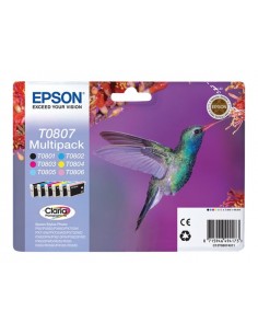 Epson T0807 Pack de 6 Cartuchos de Tinta Originales - C13T08074011