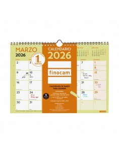 Finocam Grafik Calendario de Pared - Anual 2026 - 297x10x212mm - Espacio para Escribir - Color Surtidos