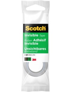 Scotch Magic Pack de 2 Cintas Adhesivas Invisible - 19mm x 6m - Color Transparente