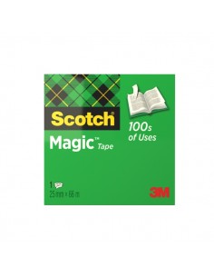 Scotch Magic Cinta Adhesiva Invisible - 25mm x 66m - Color Transparente