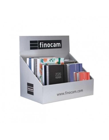 Finocam Expositor con 30 Agendas de Espiral Surtidas en Catalan - Anual 2026 - Color Surtidos