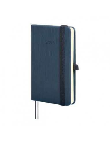 Finocam Minimal Textura Agenda en Catalan - Anual 2026 - Tapa Dura - Cierre con Goma Elastica - Formato M2 - 86x17x132mm -
