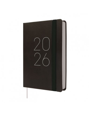 Finocam Flexi Lisa Agenda en Catalan - Anual 2026 - Tapa Blanda - Formato F4 - 120x23x172mm - 1 Dia por Pagina - Color Negro