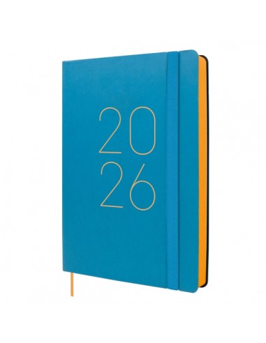 Finocam Flexi Lisa Agenda en Catalan - Anual 2026 - Tapa Blanda - Formato FA5 - 151x23x214mm - 1 Dia por Pagina - Color Azul