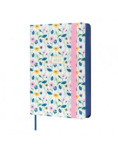 Finocam Flexi Joy Agenda - Anual 2026 - Tapa Blanda - Formato F4 - 120x23x172mm - 1 Dia por Pagina - Tematica de Flores