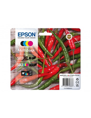 Epson 503XL 503 Pack de 4 Cartuchos de Tinta Originales - C13T09R94010