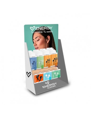 Energy Sistem Pack Auriculares y Altavoces-Expositor - StreetMusic-EasyPods-Pocket Radio y StreetPlay
