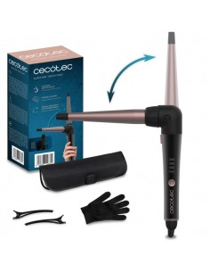 Cecotec SurfCare TwistConic Rizador de 25mm - Codo de 90Â° - Guante Termico y Estuche - Ceramico - Temperatura de 140 a