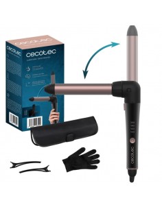 Cecotec SurfCare TwistWaves Rizador de 25mm - Codo de 90Â° - Guante Termico y Estuche - Ceramico - Temperatura de 140 a