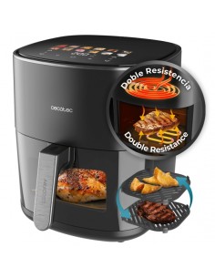 Cecotec Cecofry and Grill Duoheat 6500 Freidora sin Aceite 3 en 1 - Potencia de 2200W - Plancha - Grill - Capacidad 6.5L -