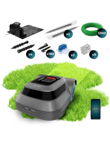 Cecotec Conga GrassHopper 500 Map Connected Robot Cortacesped Inteligente - Cobertura hasta 500m2 - Navegacion Eficiente -