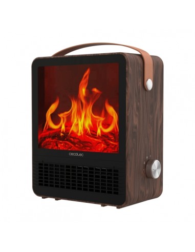 Cecotec ReadyWarm 1500 Ceramic Flames Calefactor Ceramico de Sobremesa - 1500W - Efecto Llamas - Termostato Ajustable - 2