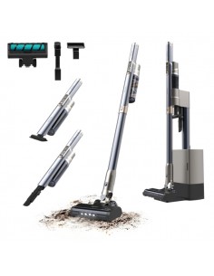 Cecotec Scoba 2100 Station Aspirador Escoba Vertical sin Cable - 210W - Base con Autovaciado - Autonomia 40min - 20kPa -