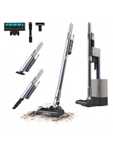 Cecotec Scoba 2100 Station Aspirador Escoba Vertical sin Cable - 210W - Base con Autovaciado - Autonomia 40min - 20kPa -