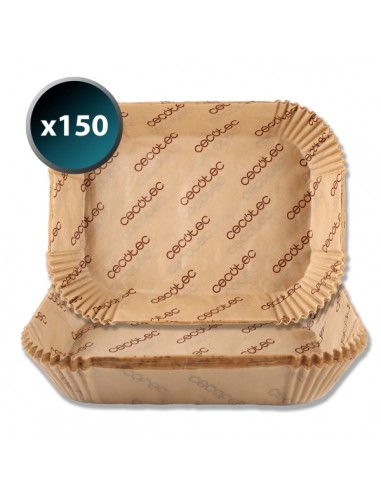 Cecotec Cecofry TwinBucket Pack de 150 Papeles para Freidora de Aire de Doble Cubeta - Rectangular - Resiste hasta 230 Â C