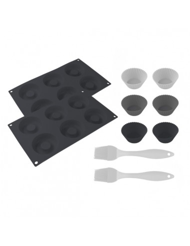 Cecotec Cecofry SweetBake XL Pack de Moldes para Donas y Magdalenas - Compatible con Freidoras de 9 a 11L - Libre de BPA -
