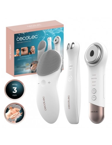 Cecotec FaceCare SkinRoutine Pack de Cuidado Facial - Limpiador con Doble Cara - Vibracion para Limpieza Profunda -