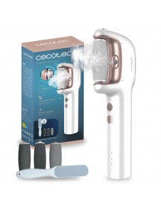Cecotec SkinCare Steam Silky Lima Electrica para Pies - Funcion Vapor Ajustable - 3 Cabezales Extraibles - Uso Inalambrico -