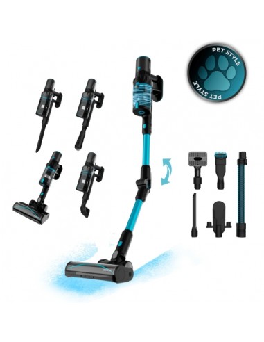 Cecotec Conga Rockstar 3500 Storm Pet Flex Aspirador Escoba Vertical sin Cable - 500W - 30kPa - Autonomia 70min - Cepillo